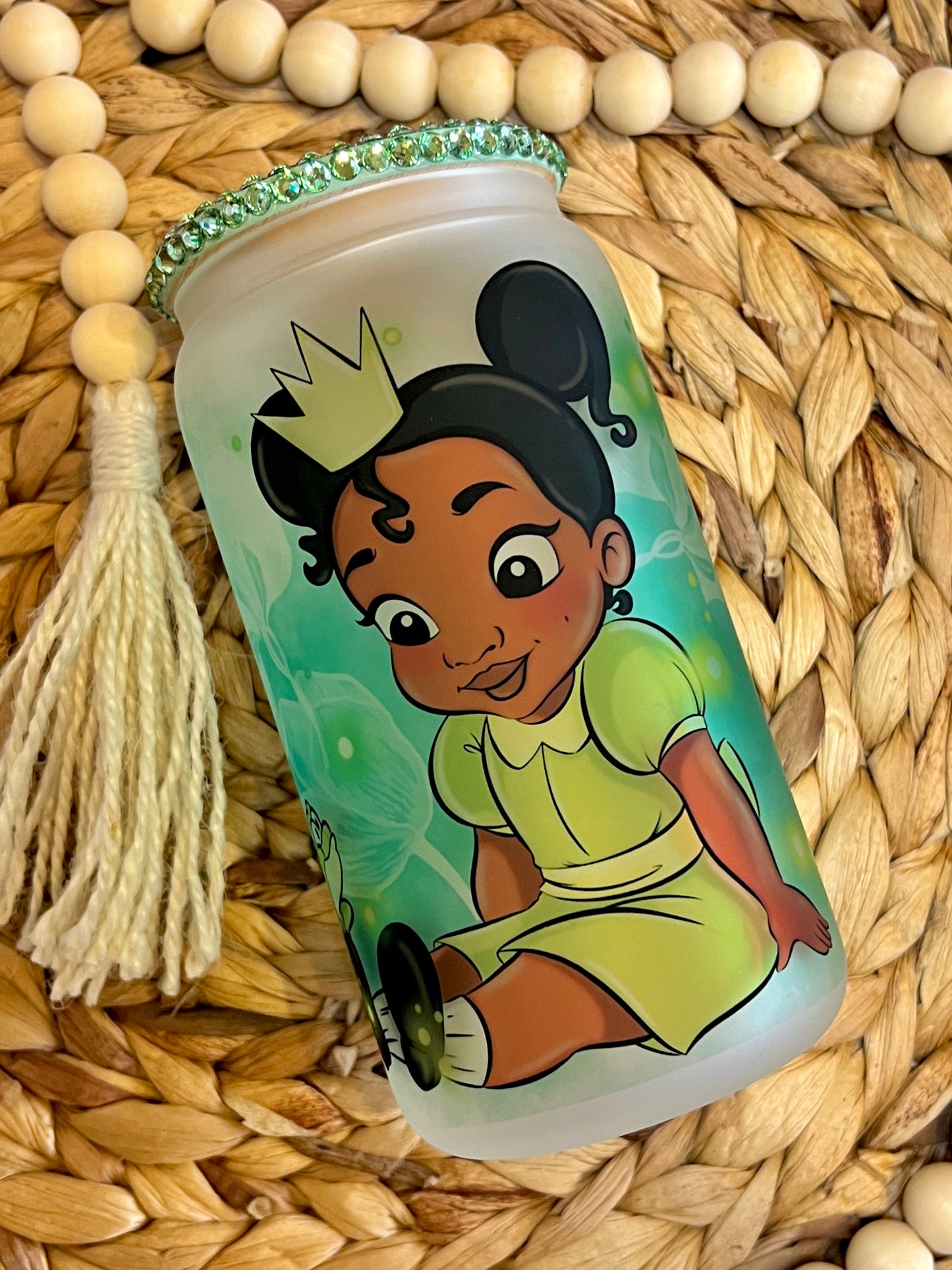Tiana Glass Can