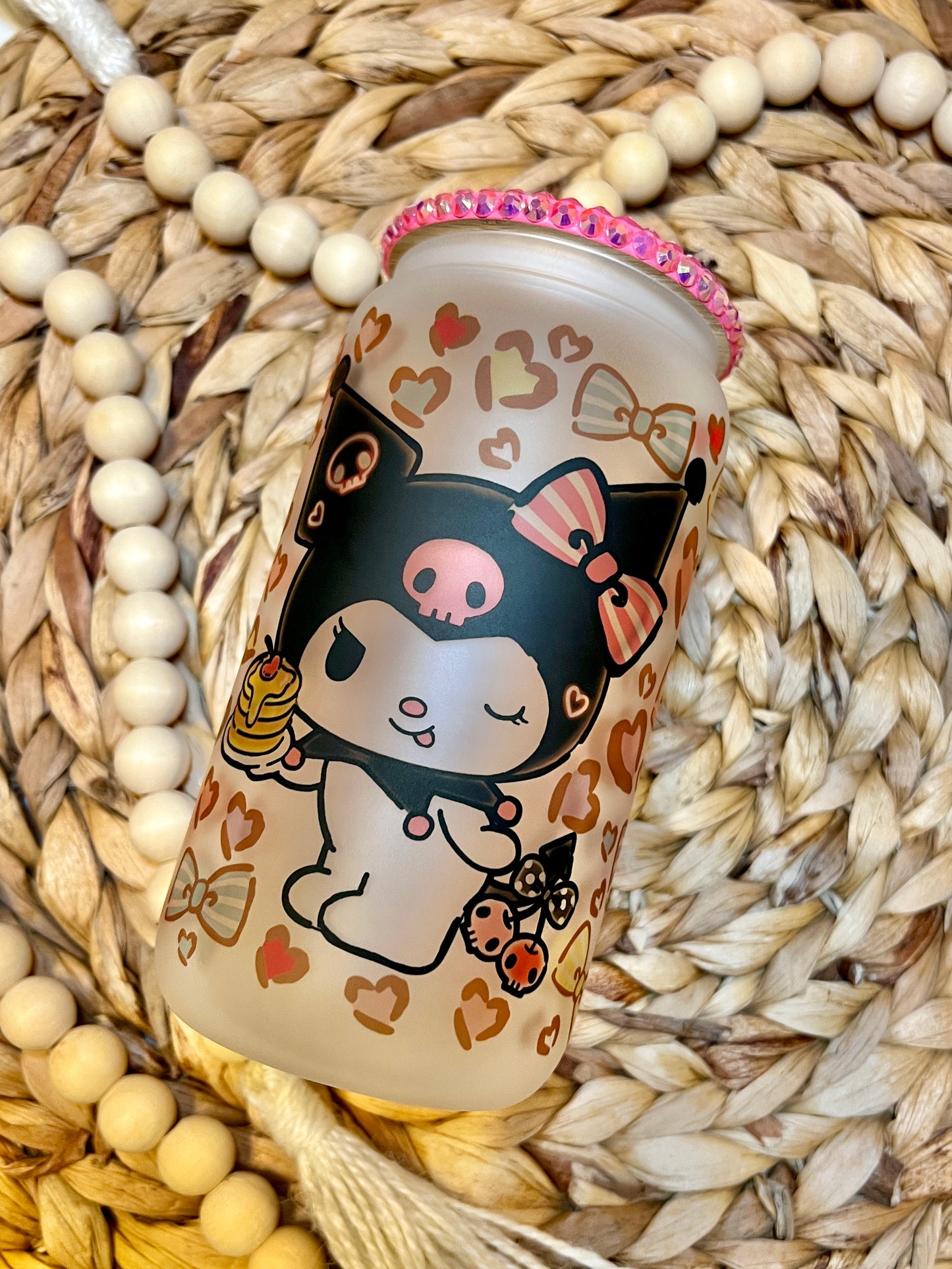 Kawaii Leopard Print Mischief Glass Can