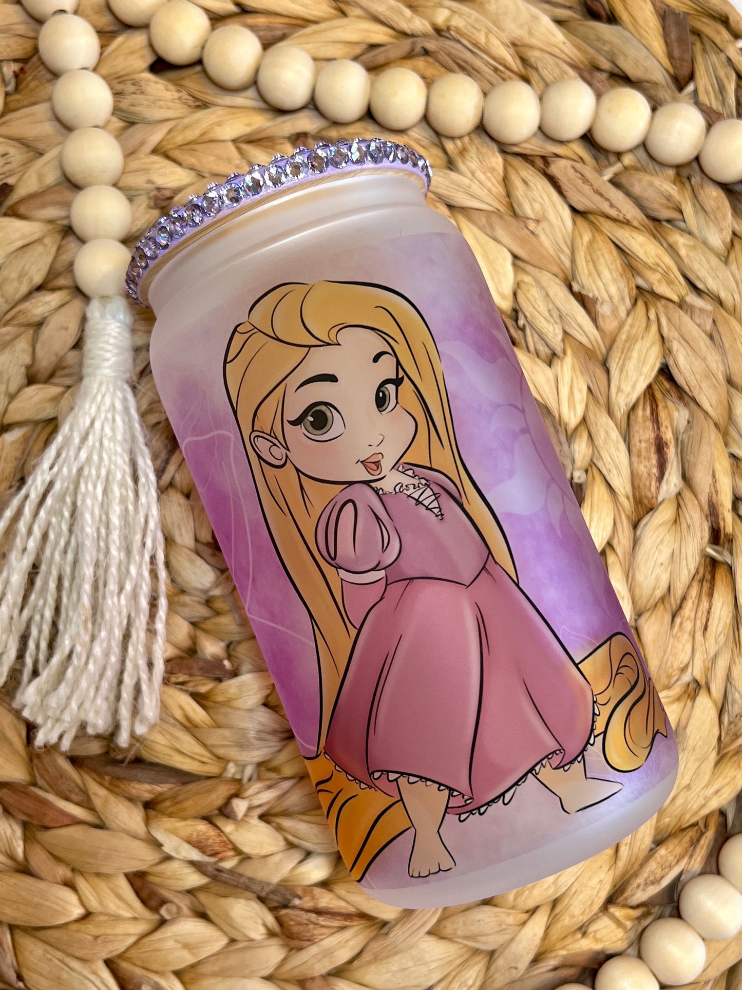 Rapunzel Glass Can